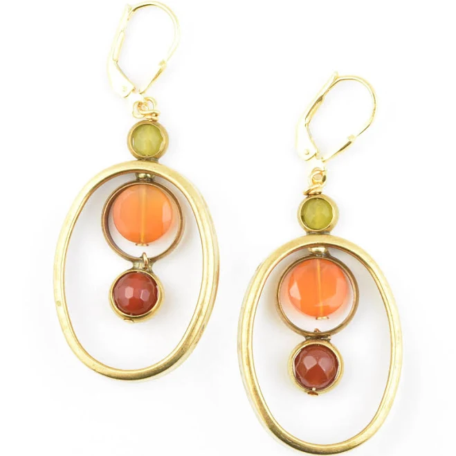 accessory Oval Orbit Earrings Goldmakers Fine Jewelry $68