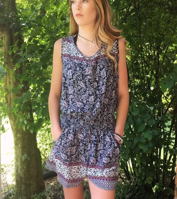 romper Paisley Romper TheBrownEyedGirl Boutique $28