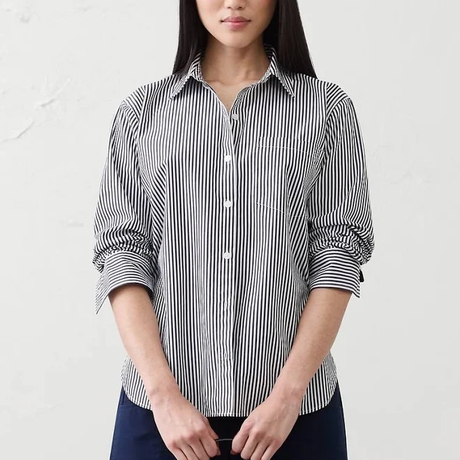 top Perfect Poplin Shirt Banana Republic Factory $42