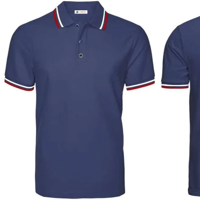 top Polo Shirt with Red and White Trim Etsy - Seller $110