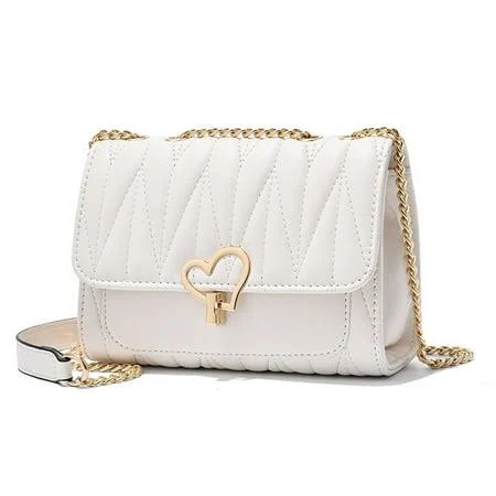 bag Pomoko Crossbody Bags for Women Leather Ladies Shoulder Purses with Chain Strap Stylish Clutch Purse,White, Women's, Size: Small Walmart - Gofuri $17.45