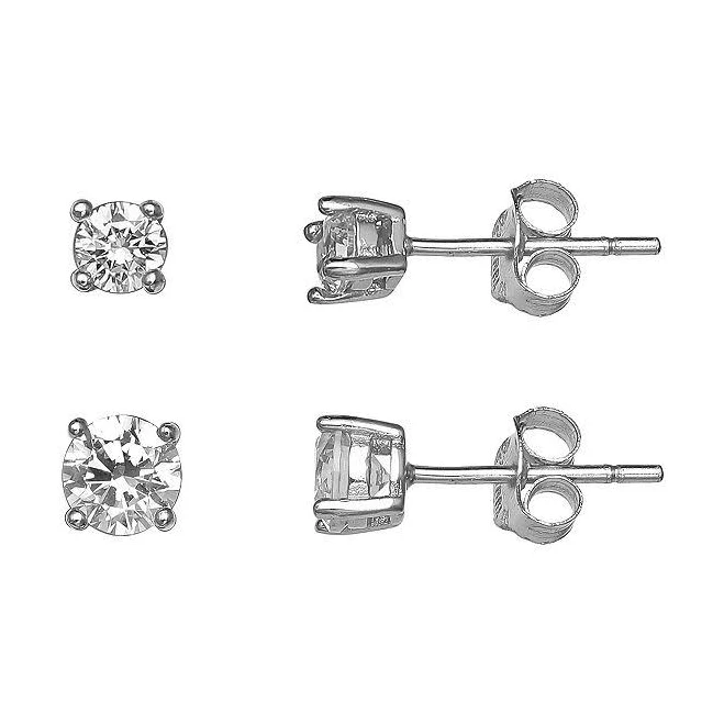 accessory Primrose Women's Sterling Silver Cubic Zirconia Stud Earrings Kohl's $11.9
