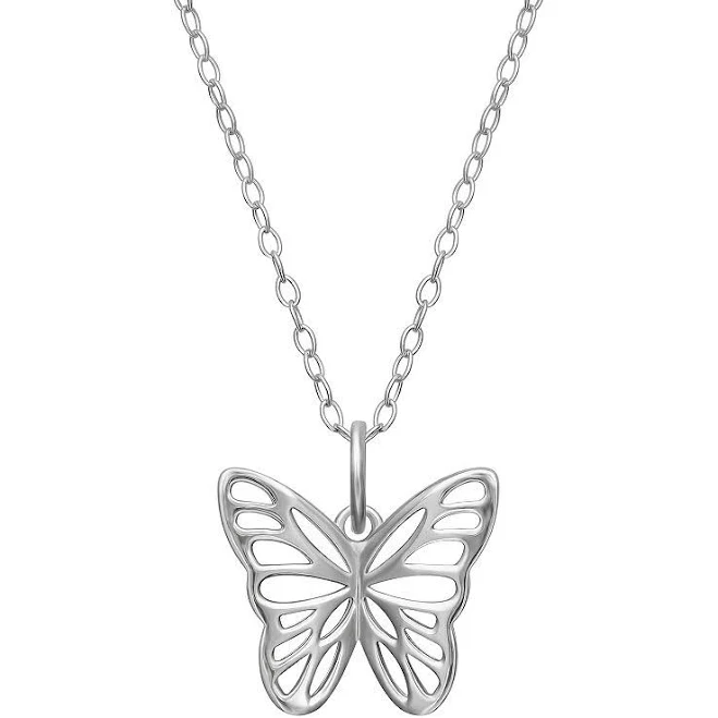 accessory Primrose Women's Sterling Silver Cutout Butterfly Pendant Necklace Kohl's $15.3