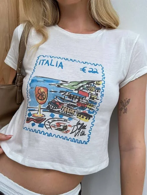 top Princess Polly Edenia Graphic Tee Princess Polly US $36