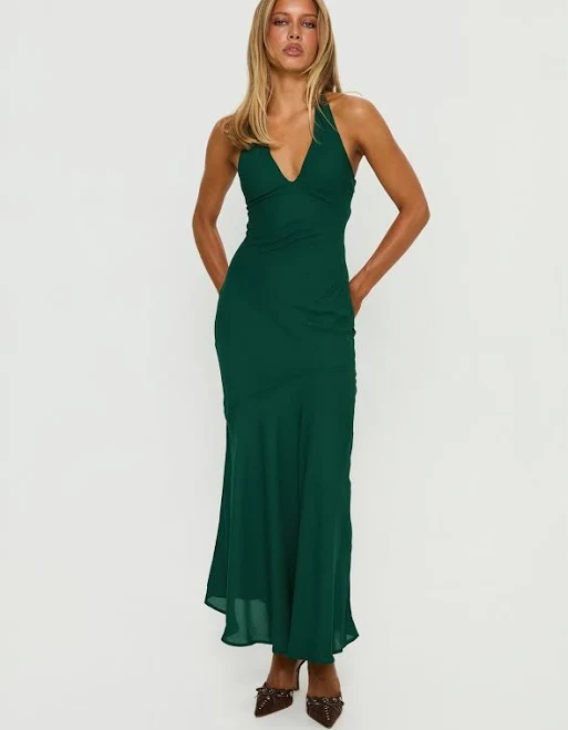 dress Princess Polly Luannie Halter Scarf Tie Maxi Dress Princess Polly US $99