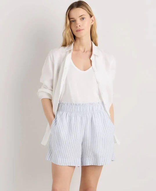 shorts Quince Women's European Linen High Waisted Shorts Quince $32