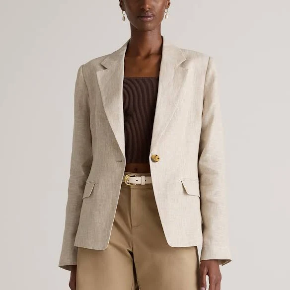 blazer Quince Women's European Linen Structured Blazer Quince $90