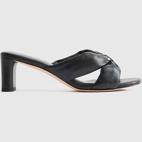 shoes Quince Women's Italian Leather Twist Mid Heel Mule Quince $82