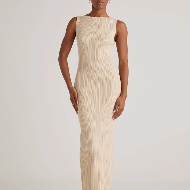 dress Quince Women's Ribbed Cotton Cashmere Midi Dress Quince $59.9