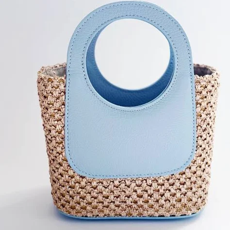 bag Raffia Circle Mini Tote Colores Collective $275