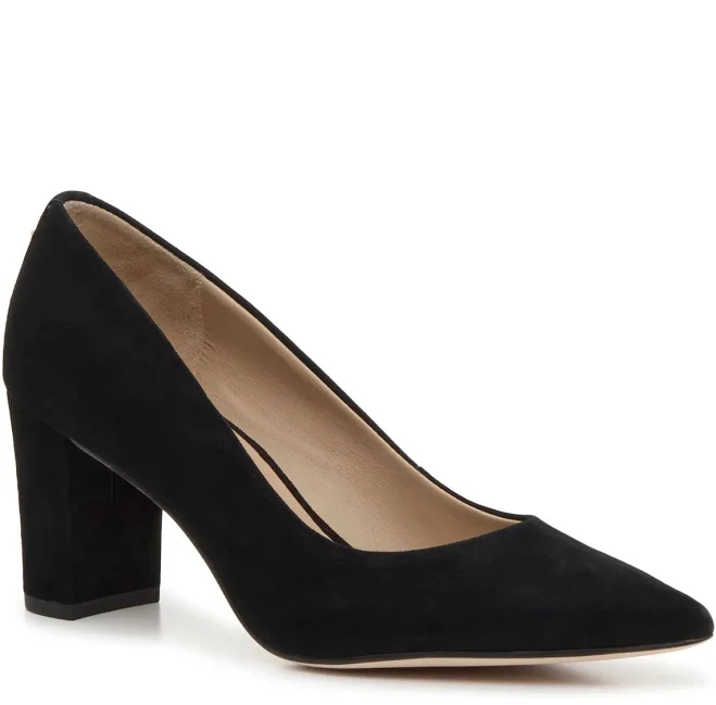 shoes Ralph Lauren Women's Lanette Suede Block-Heel Pumps DSW $124.98