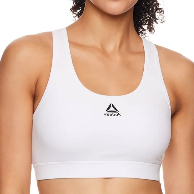 top Reebok Women's and Women's Plus Medium Impact Stronger Sports Bra with Mesh Panel and Removable Cups Walmart $16