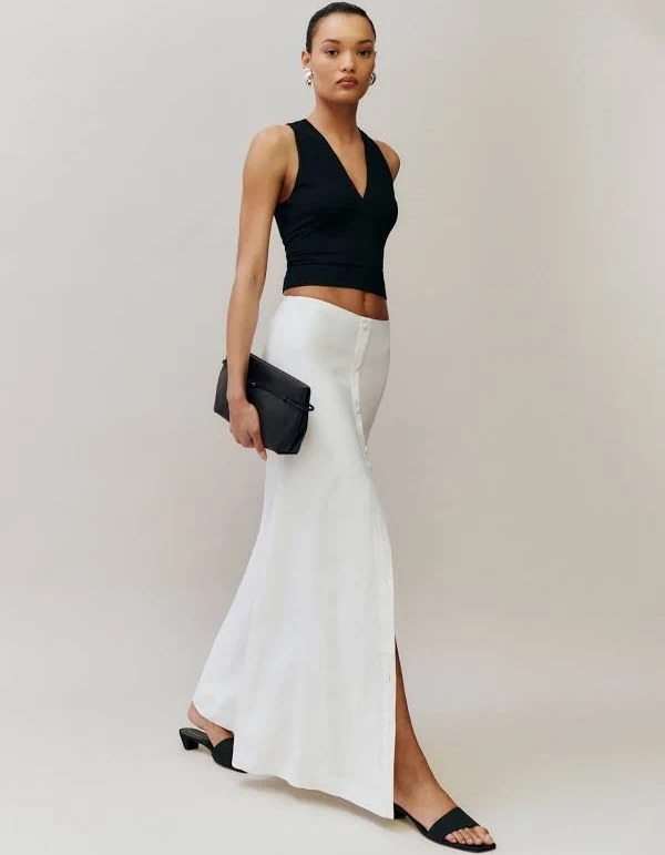 maxi skirt Reformation Andi Linen Maxi Skirt Reformation $198