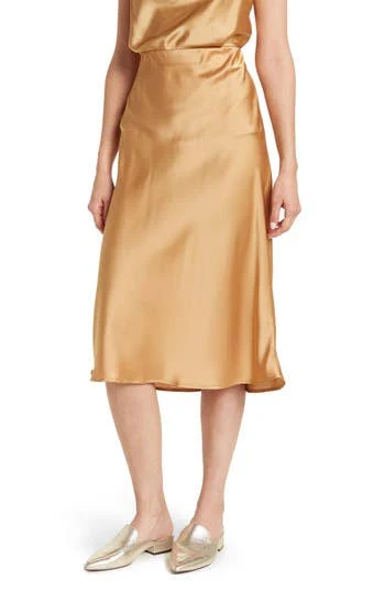 skirt Renee C Satin Midi Skirt Nordstrom Rack $29.97