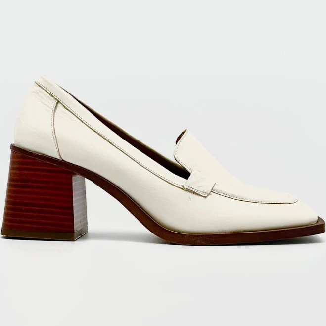 loafers Retro Chic Leather Block Heel Loafers Etsy - Seller $141.93