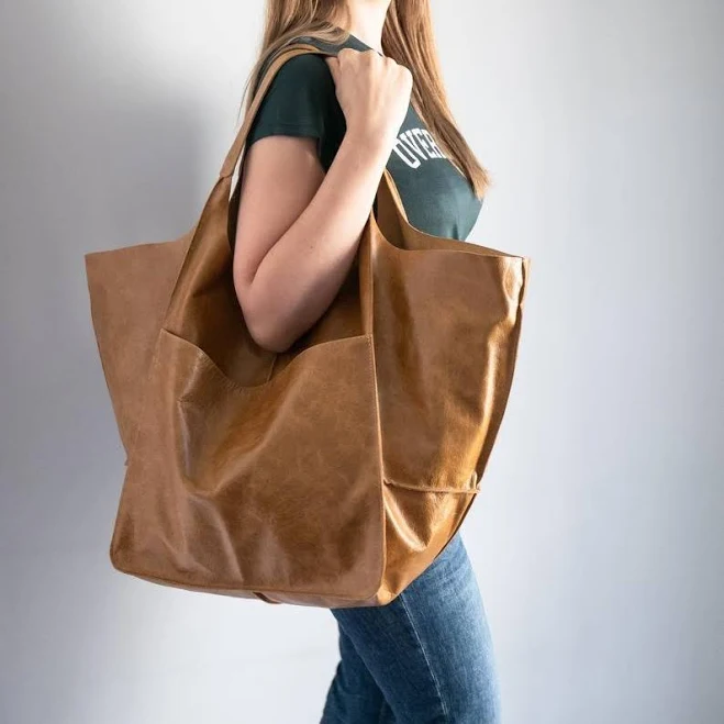 bag Retro Minimalist Vegan Leather Tote Bag Baginning $69.99