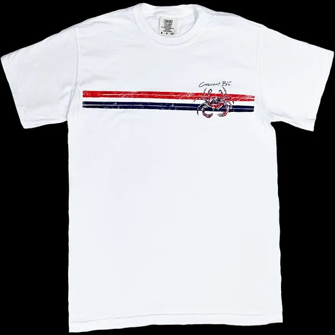 top Retro Short Sleeve T-Shirt Crescent Blú $15