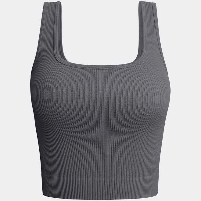 crop top Ribbed Seamless Yoga Crop Top OQQ Activewear Store $11.54