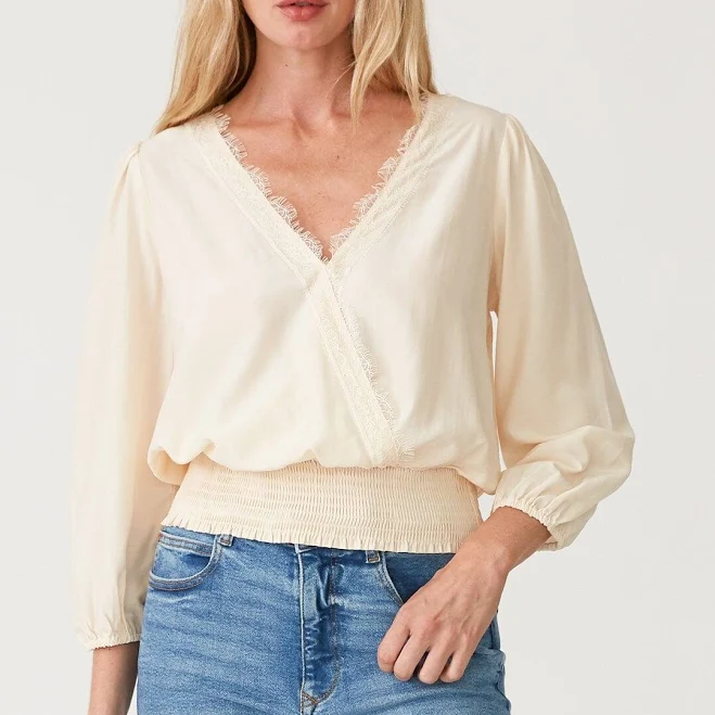 top Robin Smocked Blouse Lovestitch $60