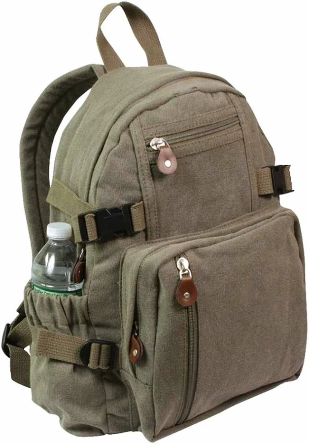 bag Rothco Vintage Canvas Compact Backpack Harry's Army Surplus $30.99