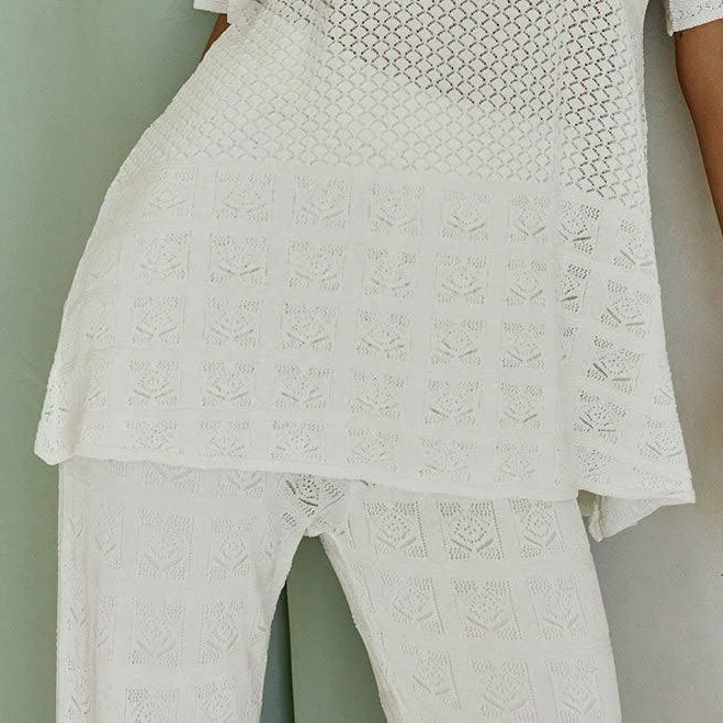 crop top Sabo Relaxed Crochet Nixie Top SABO $86.58