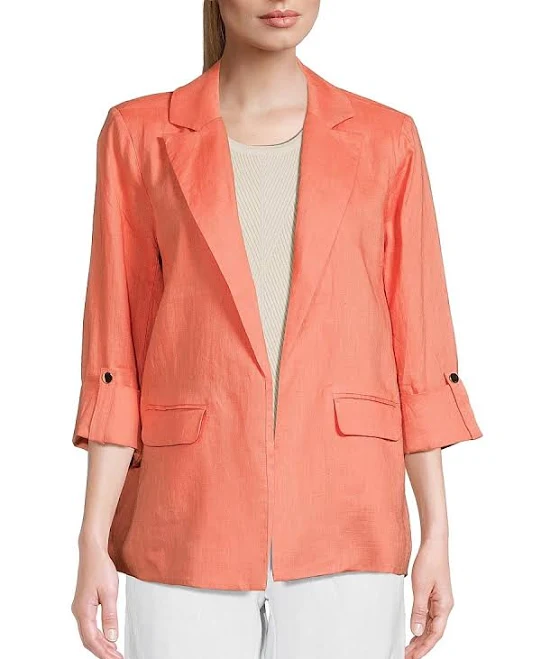 blazer Saks Fifth Avenue Women's Oversized Linen Blazer Saks OFF 5TH $49.97