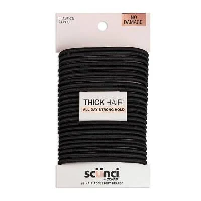 accessory Scunci Effortless Beauty Thick Hair No damage Black Elastics Target $4.19