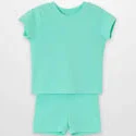 matching set Short Sleeve Boxy T-shirt & Shorts Set - Mint Green theaddressad.com $44