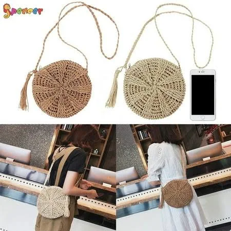 bag Spencer Women's Handmade Woven Straw Crossbody Bag with Tassels (Crochet) Walmart - Spencer Happucation Inc $11.19