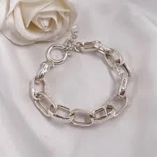 accessory Sterling Silver Chunky Chain Bracelet, Women's Statement Jewelry Etsy $168