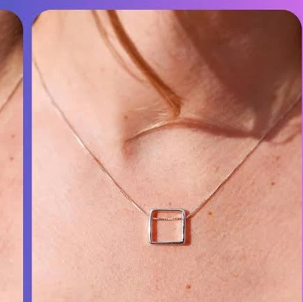 accessory Sterling Silver Geometric Triangle or Square Pendant Necklace Etsy - Seller $21.99
