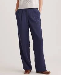 pants Stretch Crepe Pleated Wide Leg Pants Quince $54.9