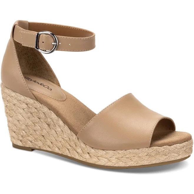 shoes Style & Co Women's. Seleeney Faux Suede Open Toe Wedge Sandals Macy's $35.64
