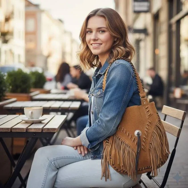 bag Suede Leather Fringes Crossbody Purse Etsy - Seller $74.66
