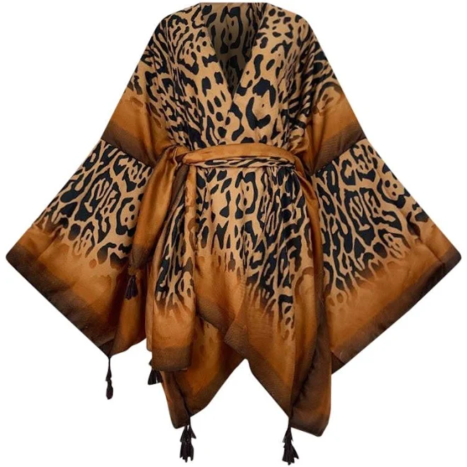 outerwear Sultry Leopard Kimono Robe Kimono $75