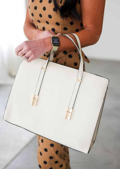 bag Sybil Tote Bag | Color: Off White | Lauriebelles Lauriebelles $78