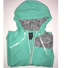 windbreaker 'Teal/ Geometric Windbreaker Jacket' - Zumiez Poshmark $20