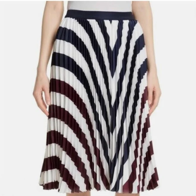 skirt Ted Baker London Alliee Rowing Stripe Pleated Midi Skirt Poshmark $59