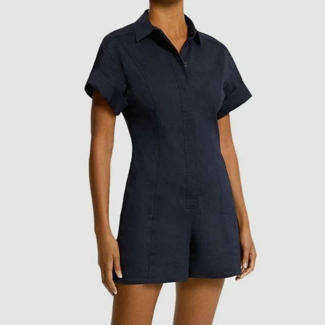 romper Theory Shirt Linen-Blend Romper eBay - truehabit $83.08