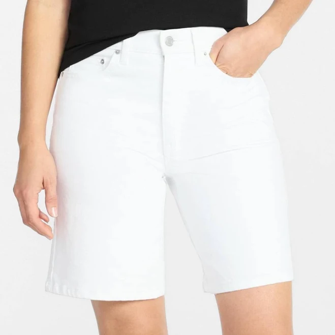 bottoms Time and Tru Women's High-Rise Denim Bermuda Shorts Walmart $17.98