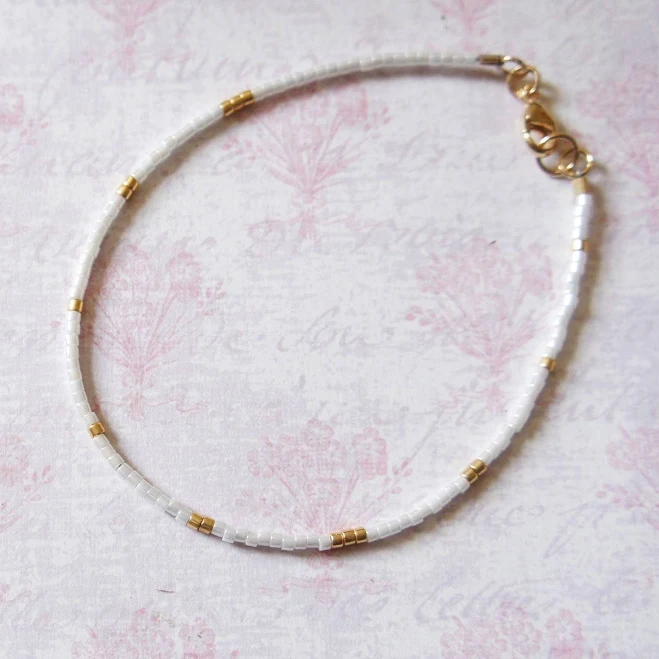 accessory Tiny Seed Bead Bracelet Etsy - SentimentoShop $12.75