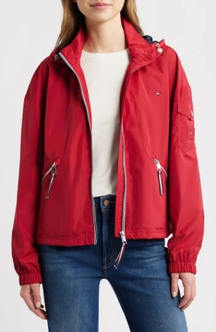 windbreaker Tommy Hilfiger Women's Hooded Windbreaker Jacket Nordstrom $178
