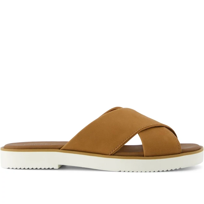 shoes TOMS Women's Mae Crossover Leather Sandals TOMS.com $45