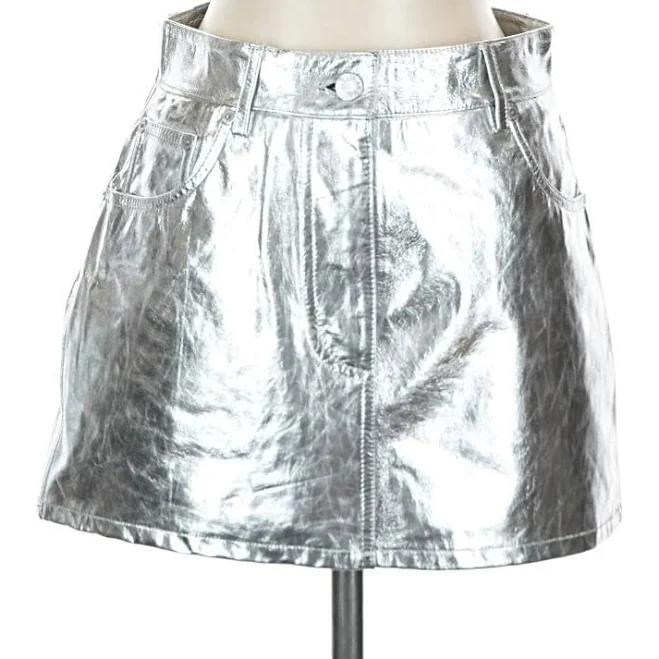 ultra-mini Topshop Faux Leather Metallic Mini Skirt ThredUp $7.5