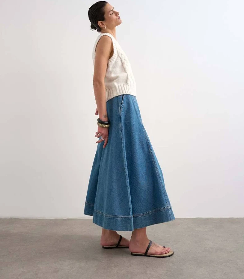 maxi skirt Topshop full denim maxi skirt ASOS $80