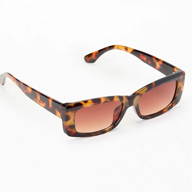 accessory Tortoiseshell Chloe Rectangle Plastic Sunglasses PacSun $7.56