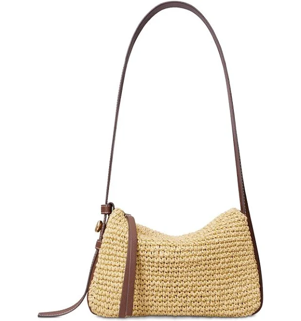bag Tory Burch Women's Romy Straw Shoulder Bag Bloomingdale's $295