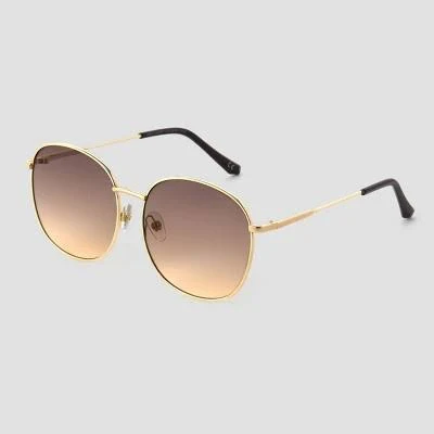 accessory Universal Thread Women's Shiny Metal Round Sunglasses Target $18