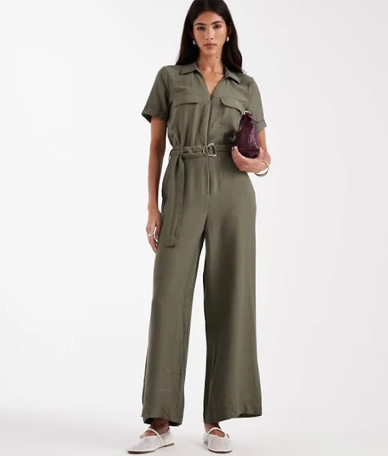 jumpsuit Vero Moda Belted Waist Utility Jumpsuit ASOS $81