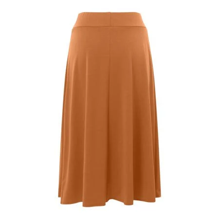 skirt Vigerkar A-Line Midi Skirts for Women- High Waist Knee Length Casual Flared Flowy Skirt Orange M, Women's, Size: Medium Walmart - HaoBing Shop $17.31